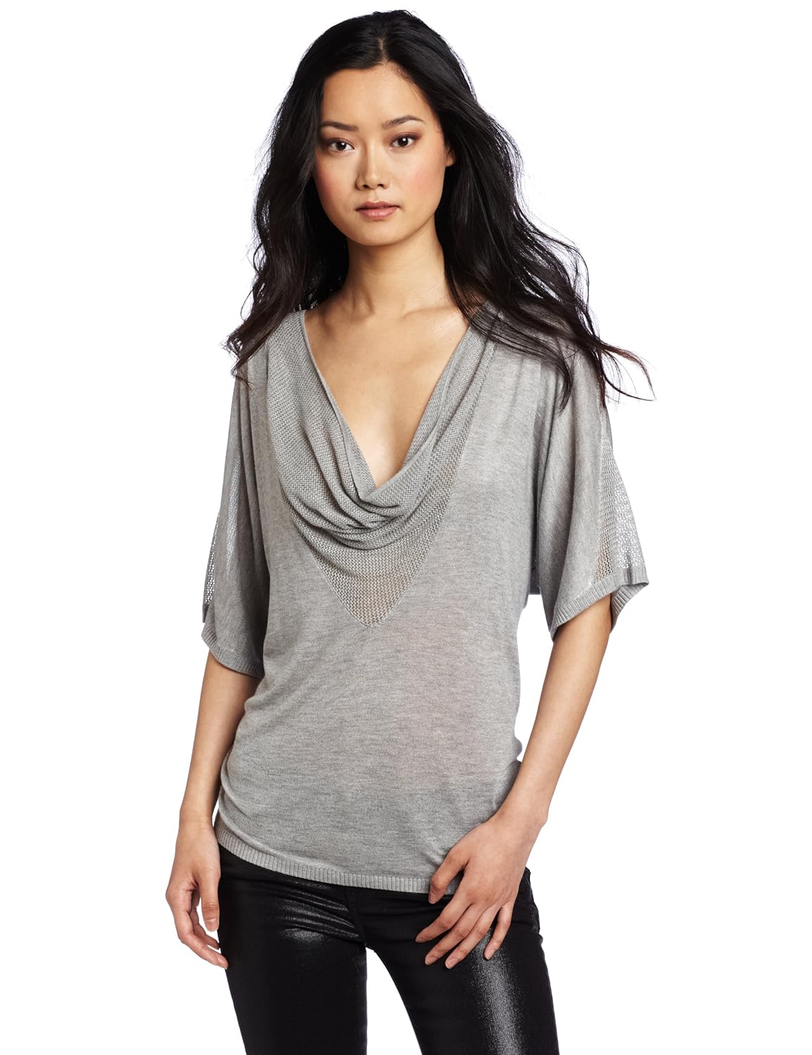Amazing Deep V-Cowl Neck Top