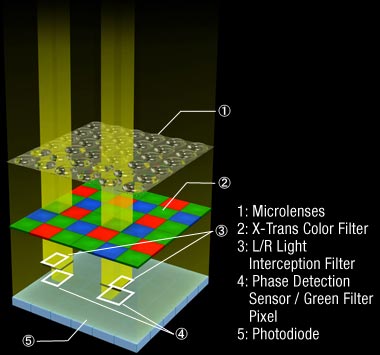 large 2/3-inch x-trans cmos ii sensor