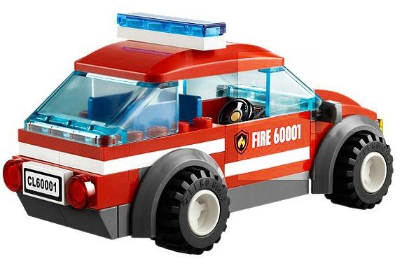 lego am/fm radio plus lego city fire chief car set #60001